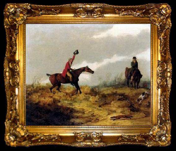 framed  unknow artist Classical hunting fox, Equestrian and Beautiful Horses, 030., ta009-2